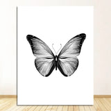 Black and white butterfly wall art print