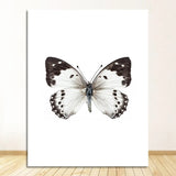 Black and white butterfly wall art print