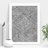 Black and White Abstract Wall Art