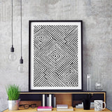 Black and White Abstract Wall Art