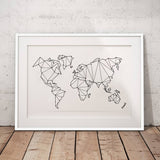 Abstract World Map Wall Art