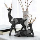 Geometric Reindeer Figurine