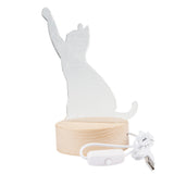 3D LED Cat Night Light