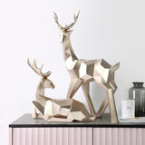 Geometric Reindeer Figurine