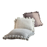 Knitted Pom Pom Cushion Covers