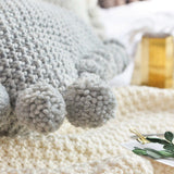 Knitted Pom Pom Cushion Covers