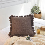Knitted Pom Pom Cushion Covers