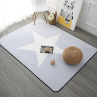 Blue and White Star Rug