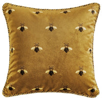 Velvet Bumblebee Cushion Cover