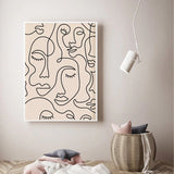 One Line Face Wall Art